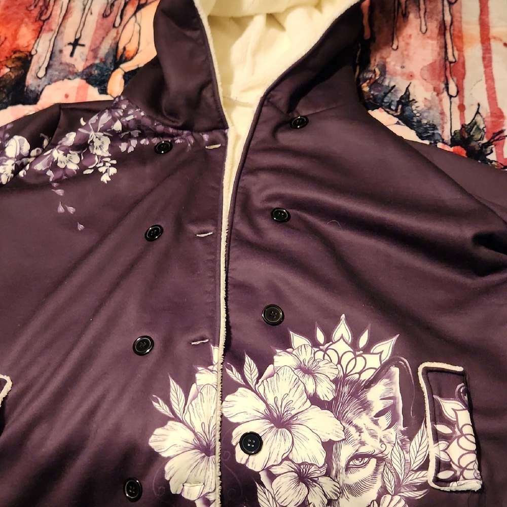 Women's Black Floral Jacket